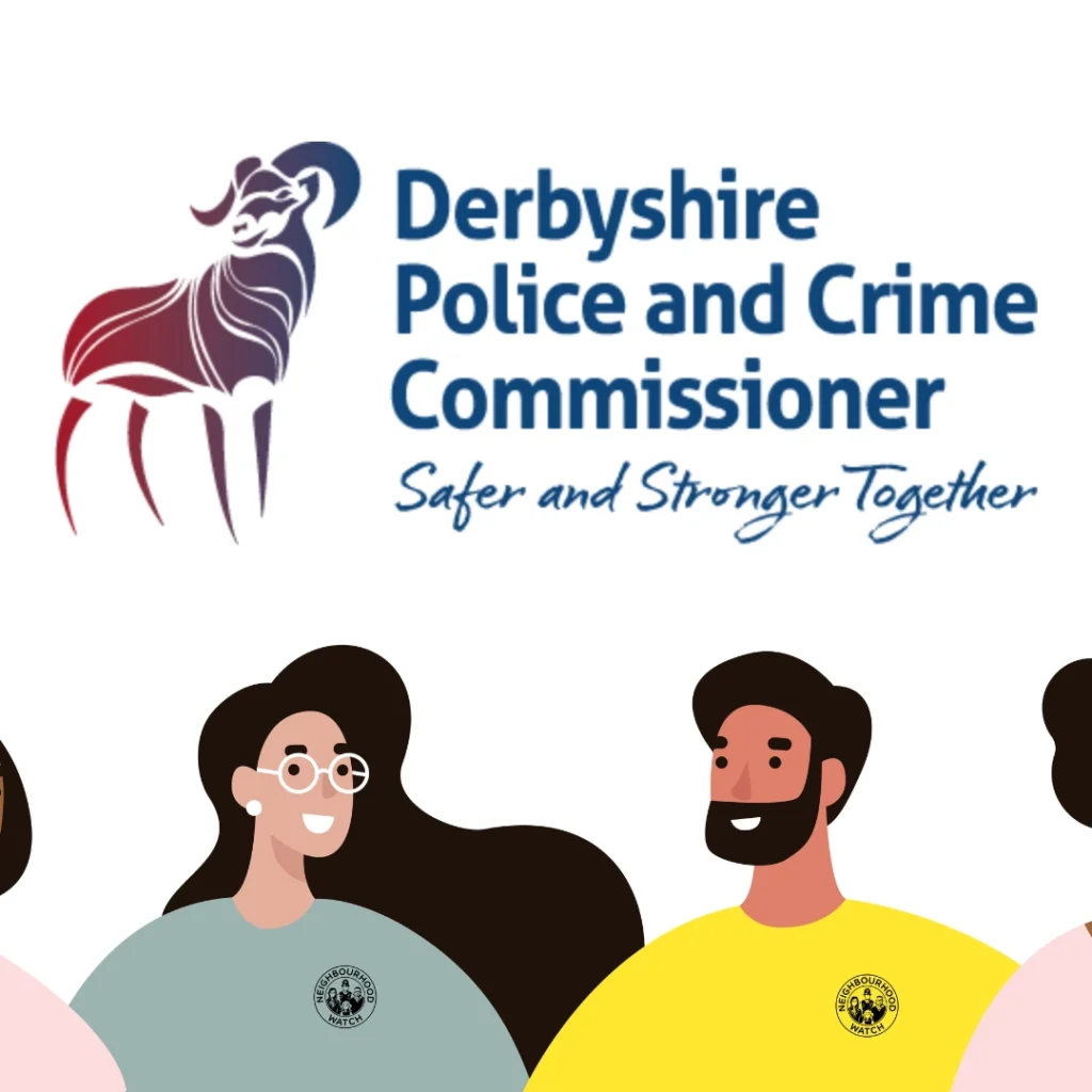pcc logo with NW people imagery below to promote the PCC funding for NW